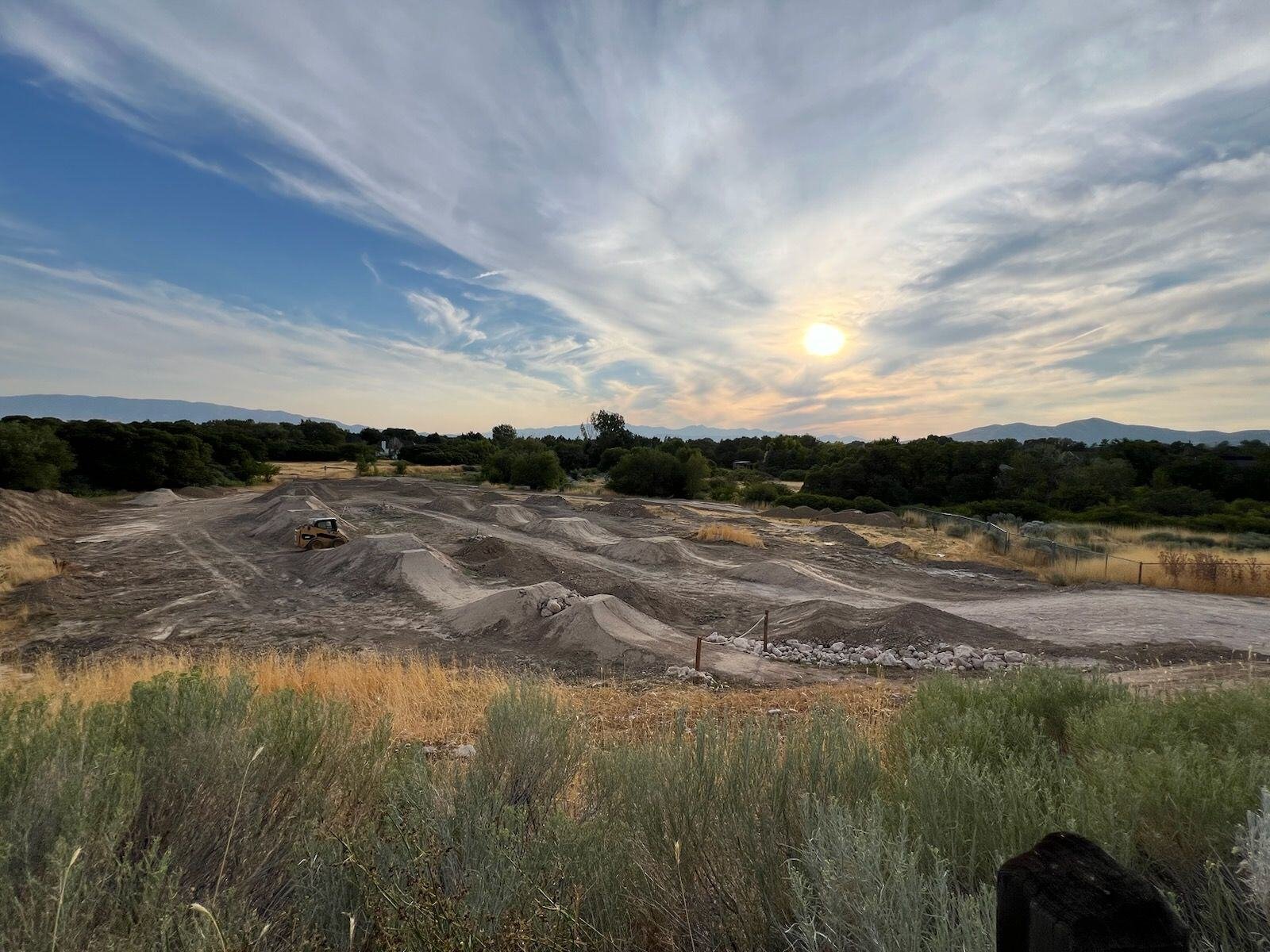 Bike Park with Sunset